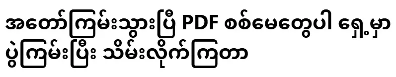 PDFs attacked and occupied the Kantalut toll gate in Sagaing