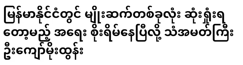 Ambassador U Kyaw Moe Tun said that Myanmar is about to lose an entire generation