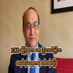 Dr. Zaw Wai Soe who said that NUG ministers are only working with a salary of 50,000