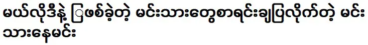 องค์ชายแนมินที่ปรากฏตัวพร้อมกับเมโลดี้