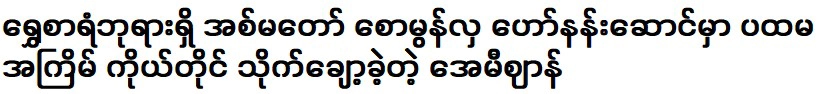 เอมี่ เอียน ซึ่งปรากฏตัวครั้งแรกที่พระราชวังซอว์มอนฮลา พี่สาวของเจดีย์ชเวซารัม