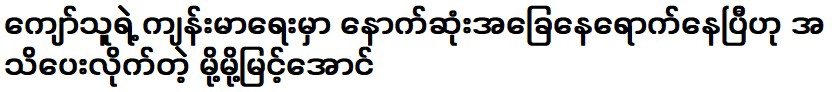 Actress Moe Moe Myint Aung we came to talk about the actor Kyaw Thu.