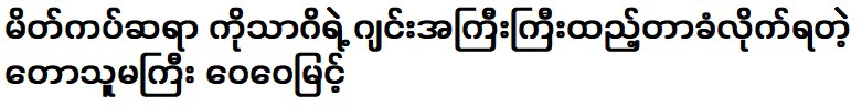 Wei Wei Myint was given the chance to be the angel of make-up artist Toggi