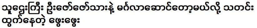 Actress Phway Phway is planning to have a party with tycoon U Zaw Zaw Son