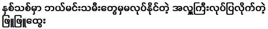 Actor Phyu Phyu Htwe made a big donation to many people during Thingyan