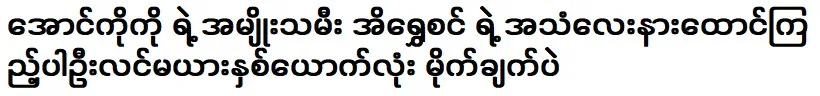 Listen to singer Ei Shwe Sin's voice it's great