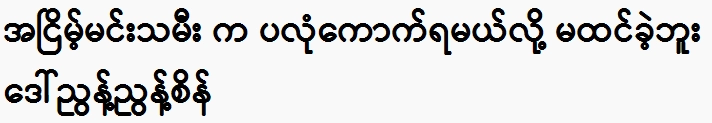 Daw Nyunt Nyunt Sein, I didn't think that the sweet actress would have to pick up