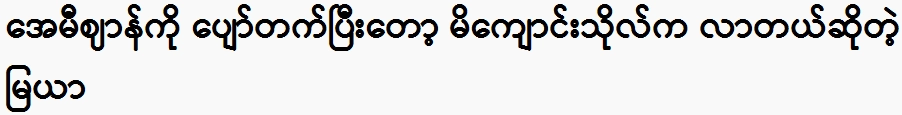 Mya said that he came from Mikyalthol after having a fun trip to Amizan