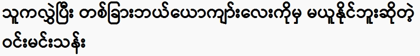 Win Min Than is being criticized as the second Hlanu Tun