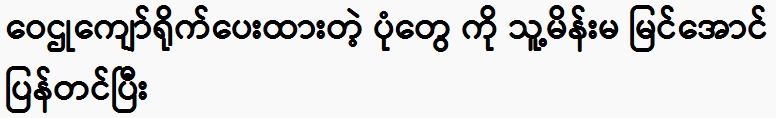 He reposted the pictures taken by Wai Htut Kyaw for his wife to see