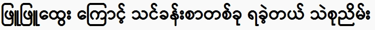 I learned a lesson because of Phu Phu Htwe, Si Su Nayim