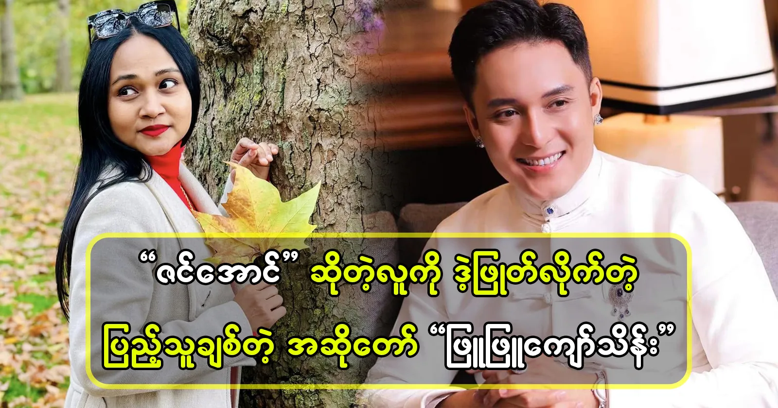 Singer Phyu Phyu Kyaw Thein said a word to Zin Aung 